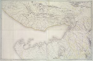 Cutch és Kathiawar térképe, amelyet G.C. ezredes vezette. de Pree, S.C., India főfelügyelője, 1885